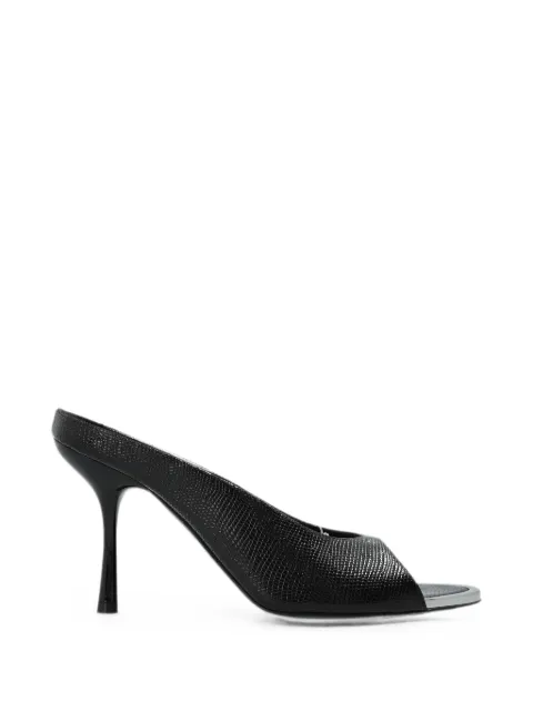 Diesel D-Diams lizard-effect leather mules
