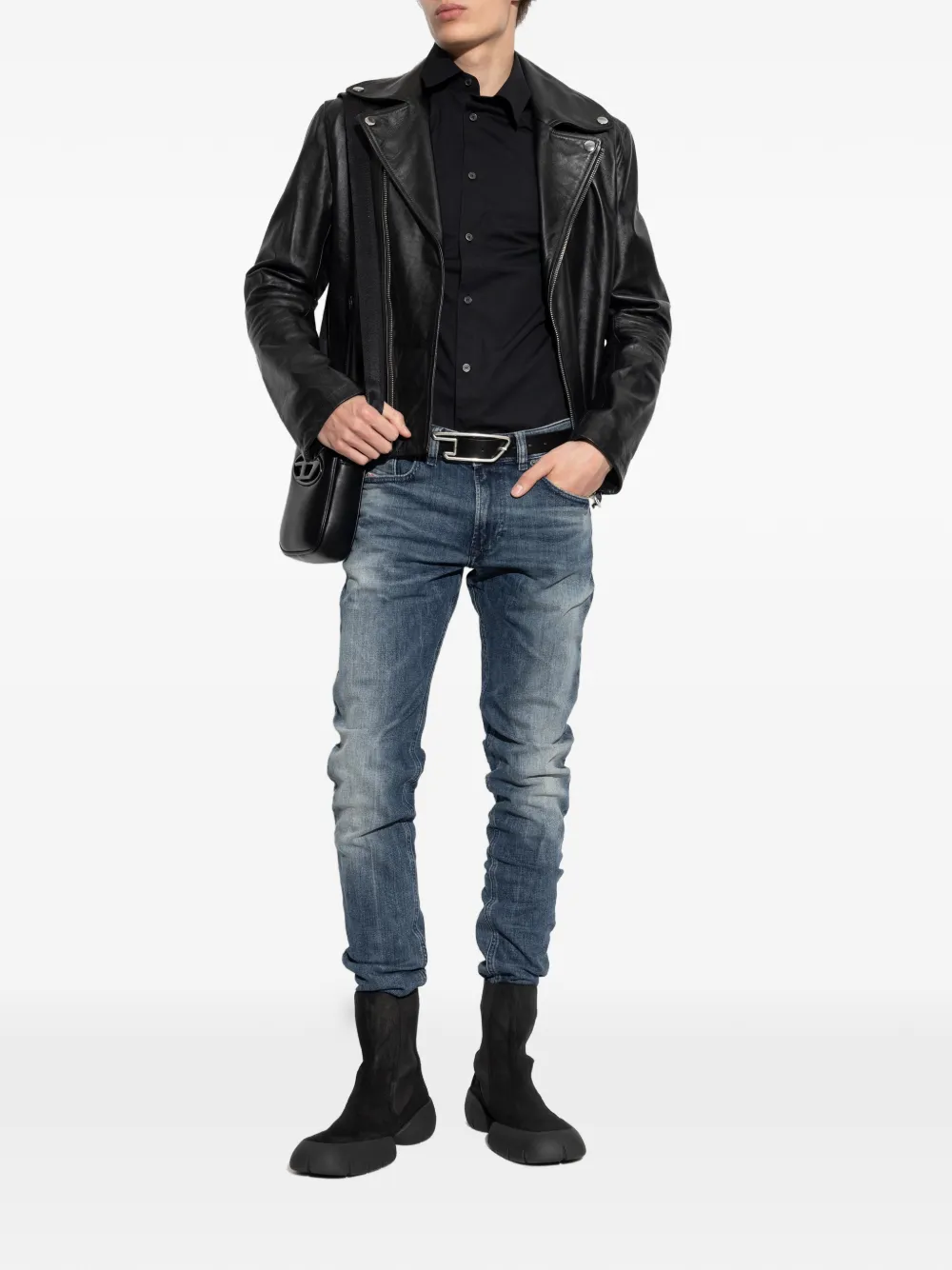 Diesel 1979 Sleenker whisker jeans Blauw