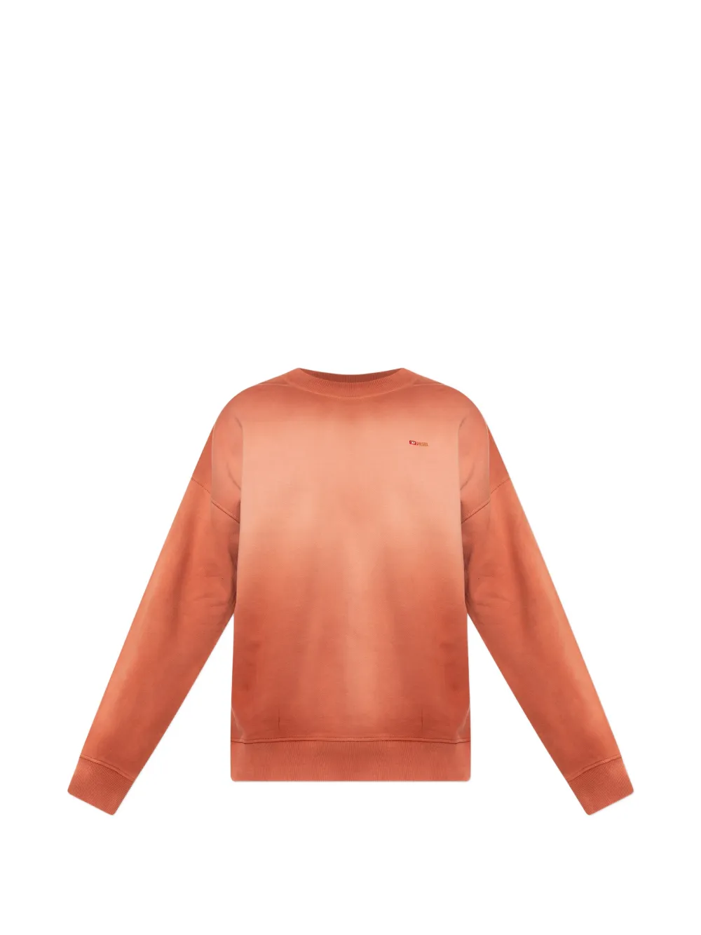 Diesel gradient-effect logo-embroidered sweatshirt - Arancione