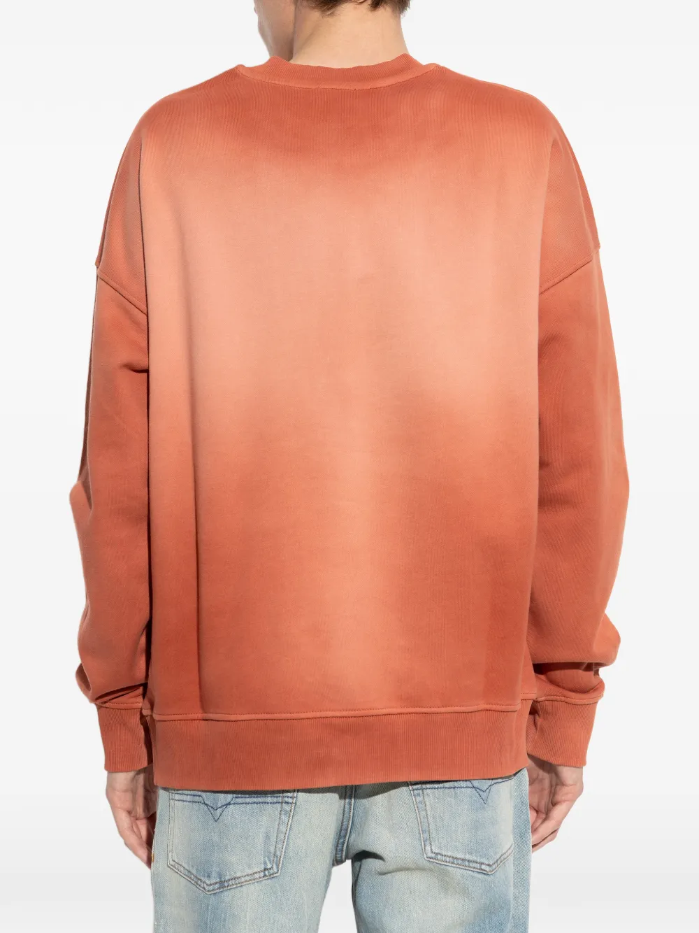 Diesel Sweater met geborduurd logo en kleurverloop Oranje