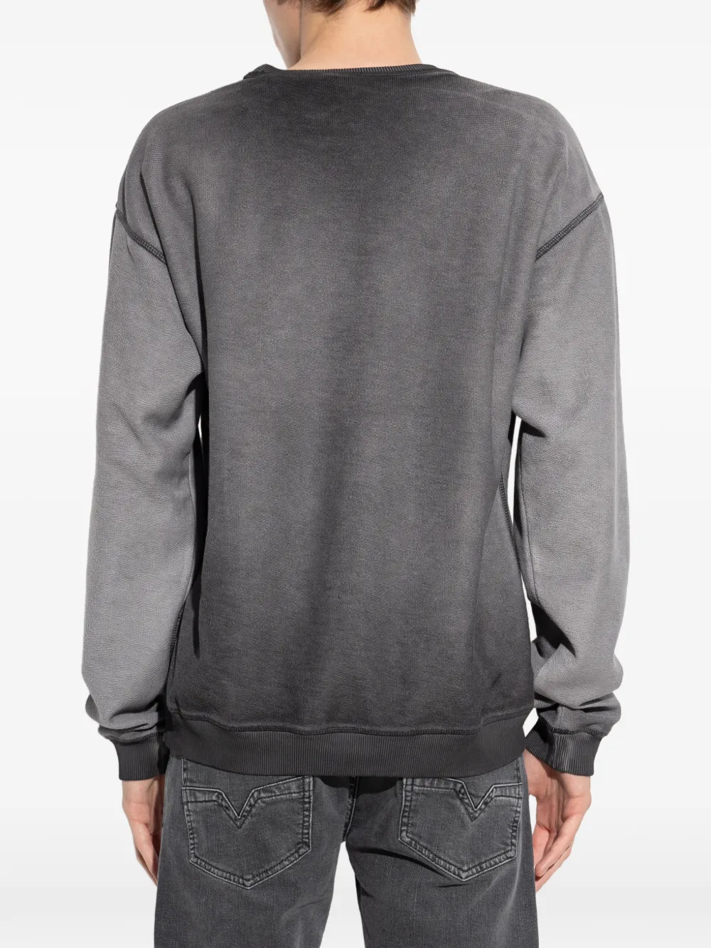Diesel Sweater met dévoré-effect Grijs