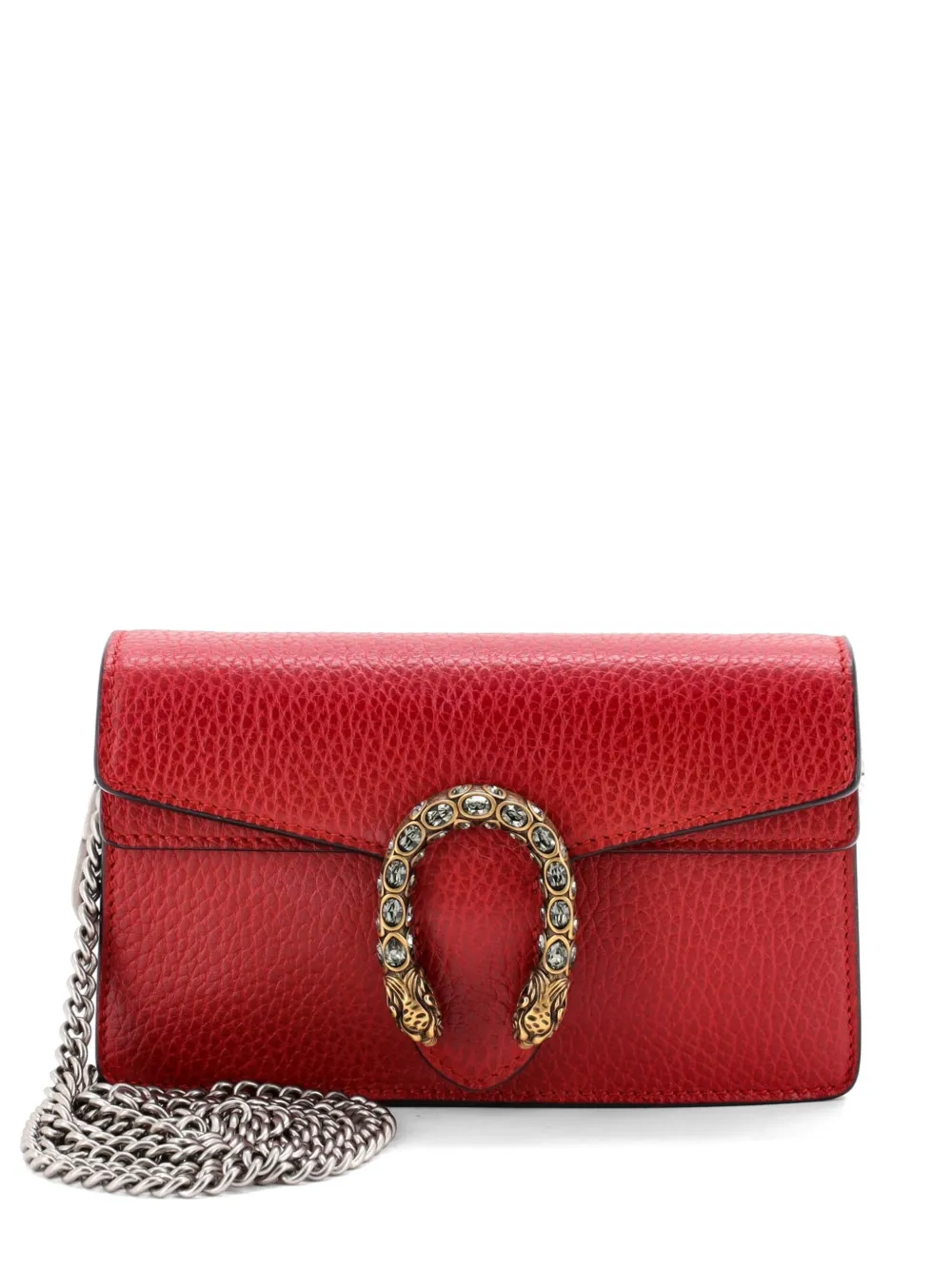 Gucci Pre-Owned Dionysus Bag Leather Super Mini clutch bag - Rosso
