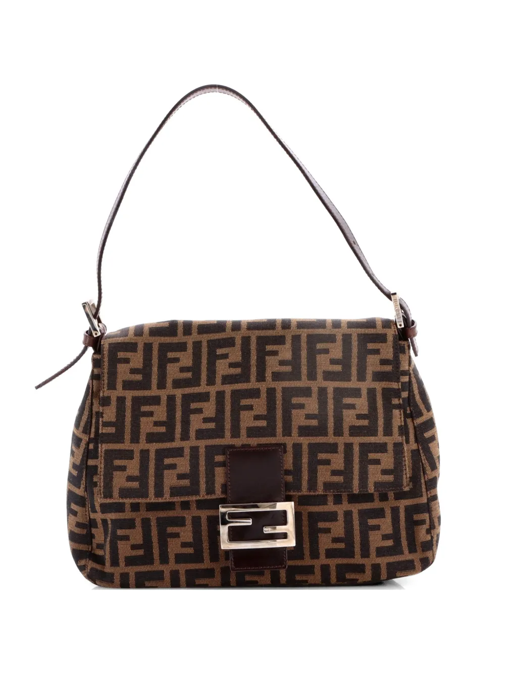 Fendi Pre-Owned Mama Forever Bag Zucca Canvas shoulder bag - Marrone