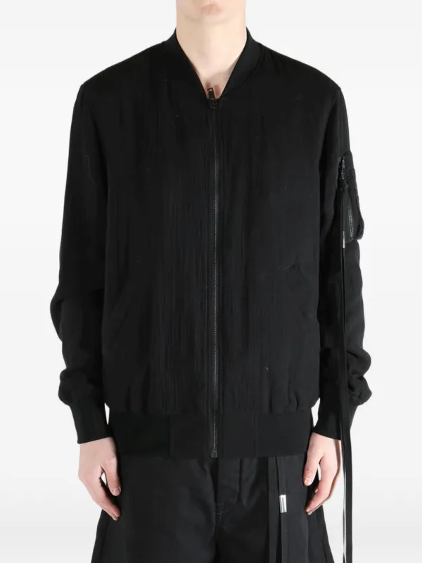 ANN DEMEULEMEESTER ブルゾン ジャケット Ann Demeulemeester Dries zip-up Bomber Jacket | Black | FARFETCH