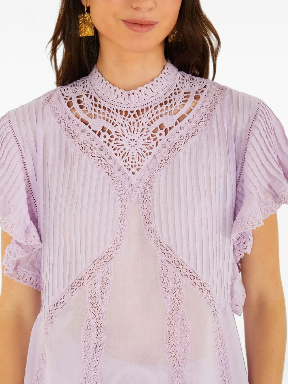 FARM Rio Geplooide blouse Paars