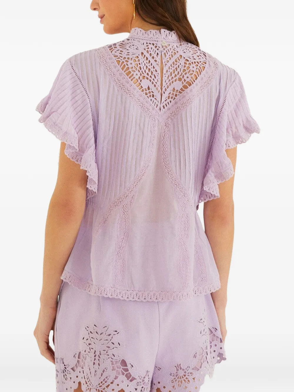 FARM Rio Geplooide blouse Paars