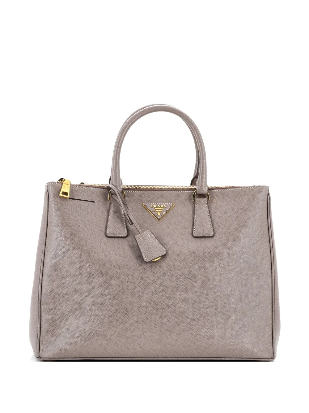 Prada Pre-Owned Double Zip Lux Saffiano Leather Medium tote bag - Brown
