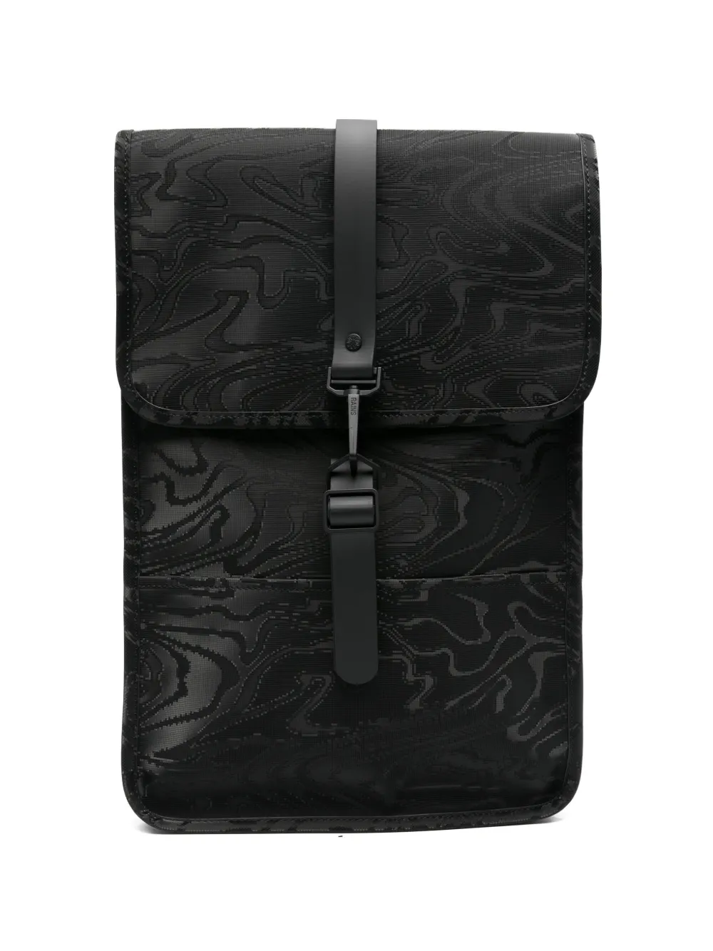 Rains swirl-print buckle-fastening backpack - Nero