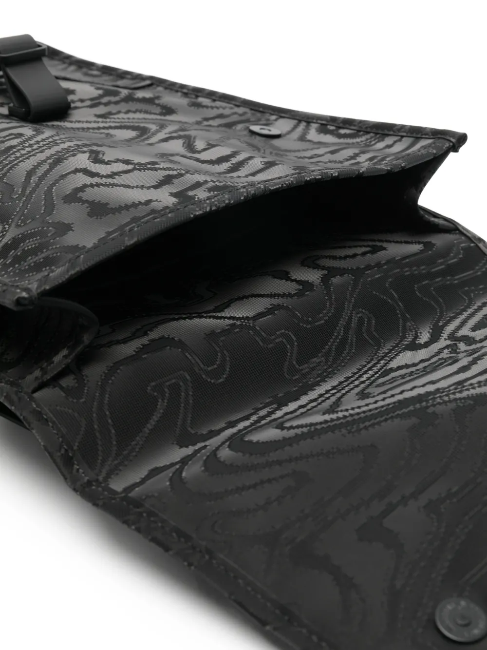 Rains Rugzak met gespsluiting en print Zwart
