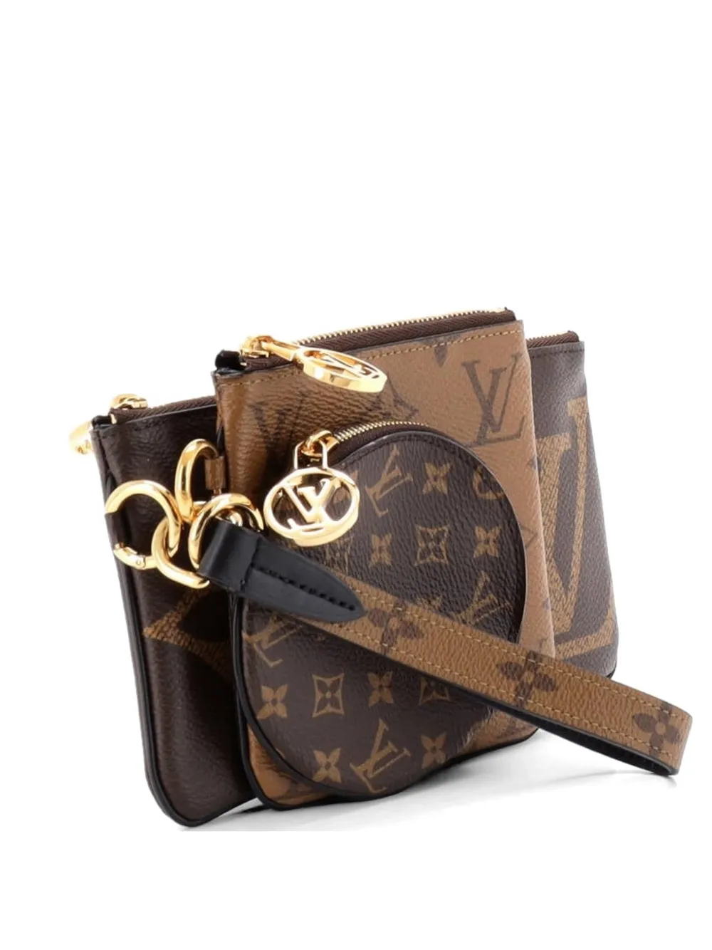 Louis Vuitton Pre-Owned Trio Pouch Set Reverse Monogram Giant clutch bag - Marrone