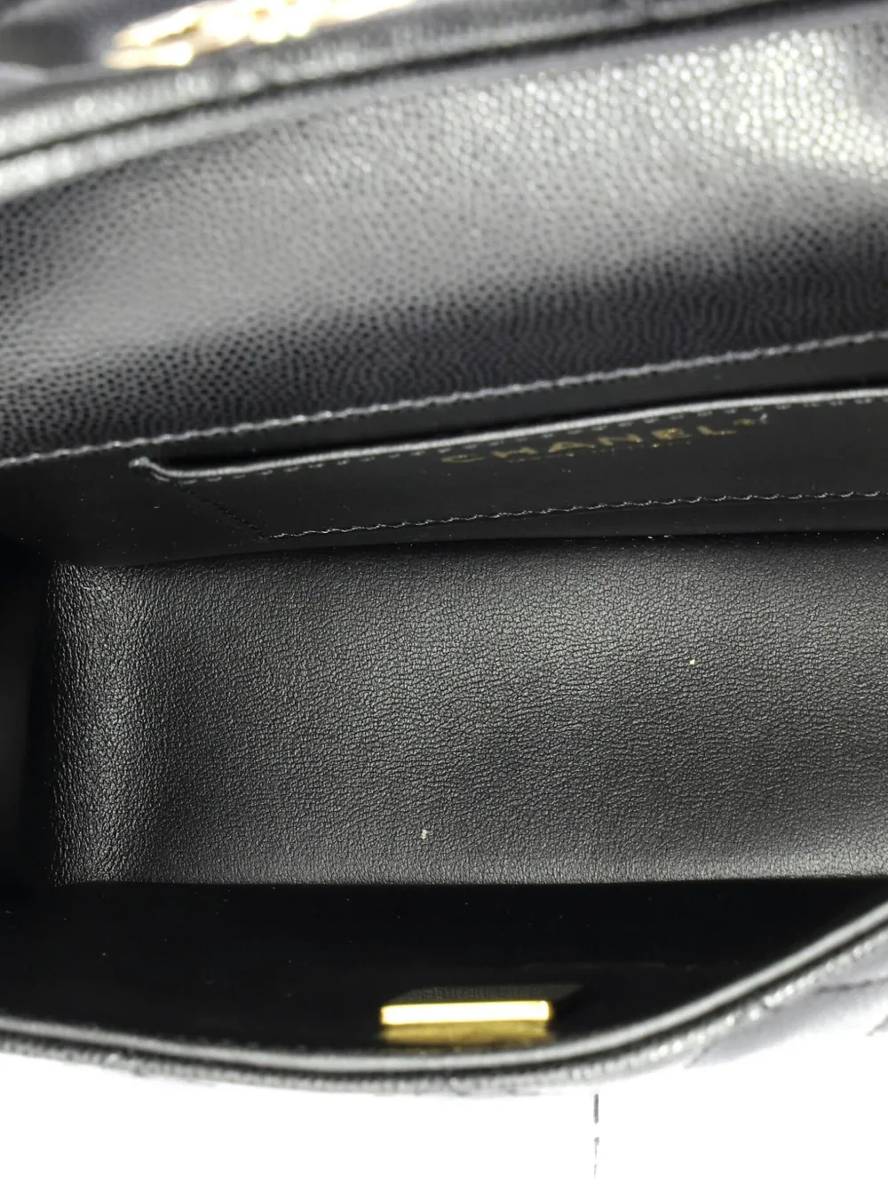 CHANEL Pre-Owned Coco Crush Top Handle Bag Quilted Caviar Mini