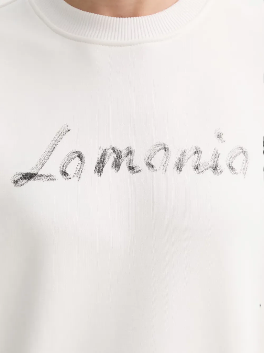 La Mania Fiora sweater met logoprint Wit