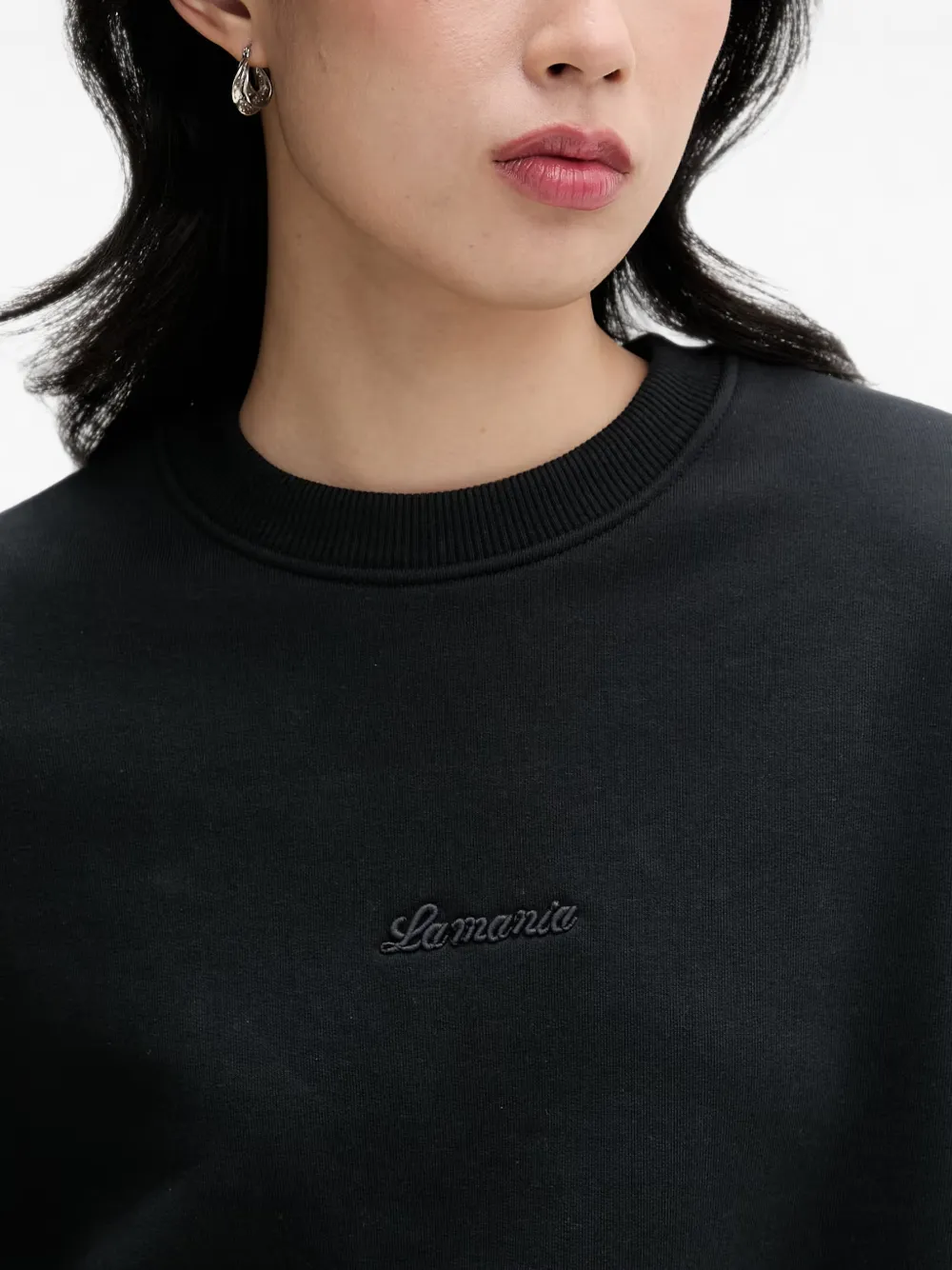 La Mania Hardy sweater met geborduurd logo Zwart