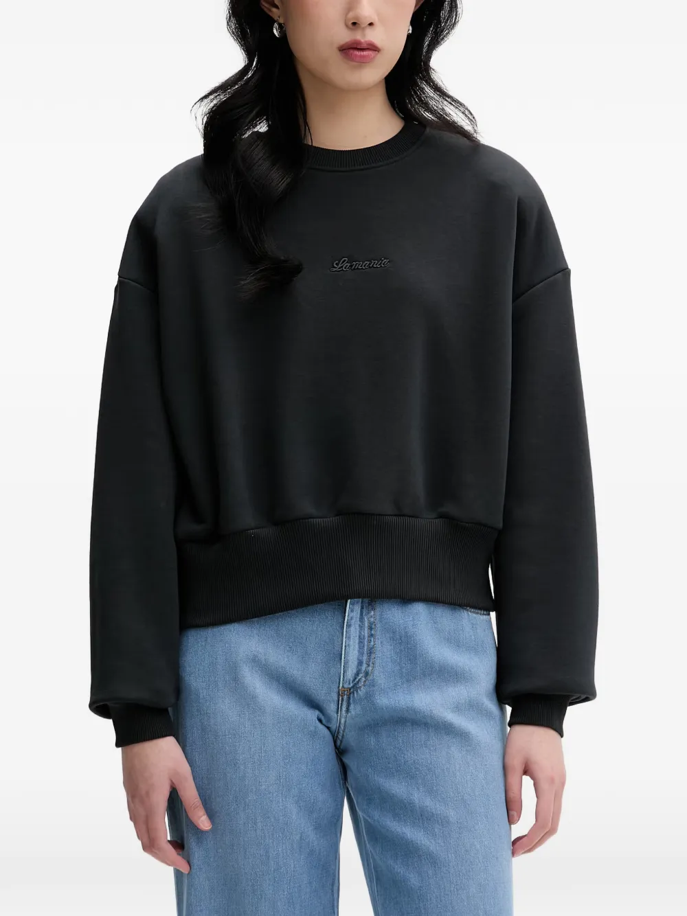 La Mania Hardy logo-embroidered sweatshirt - Nero