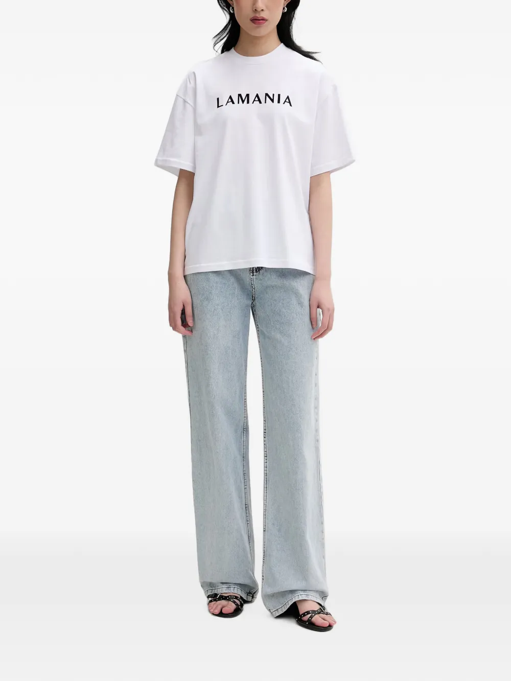 La Mania Chuck T-shirt met logo-print Wit