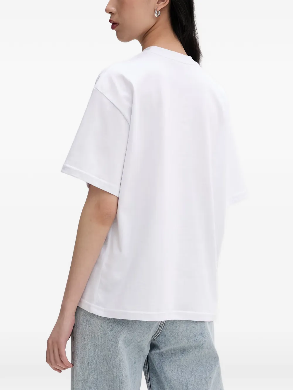 La Mania Chuck T-shirt met logo-print Wit