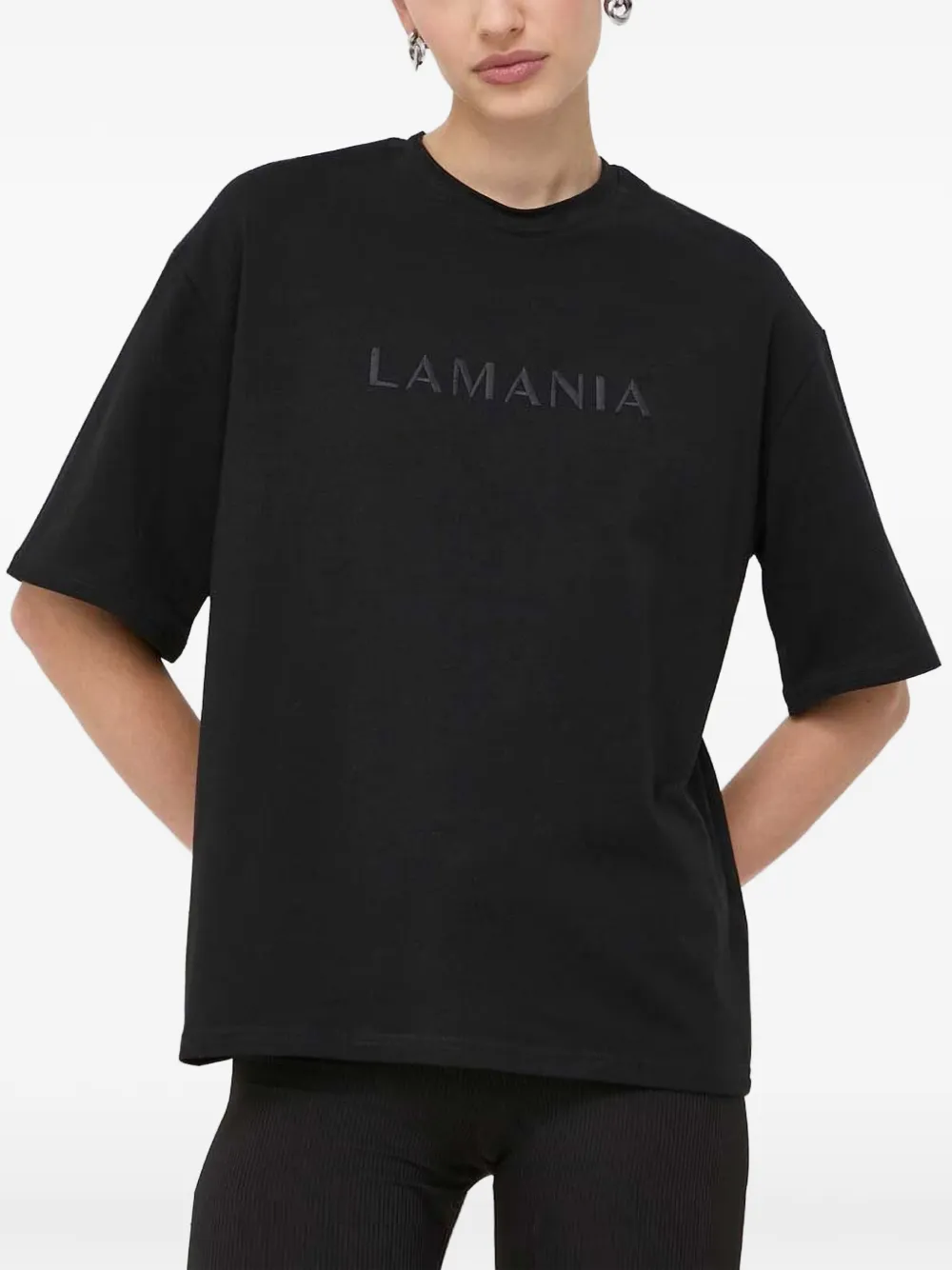 La Mania Melanie logo-embroidered cotton T-shirt