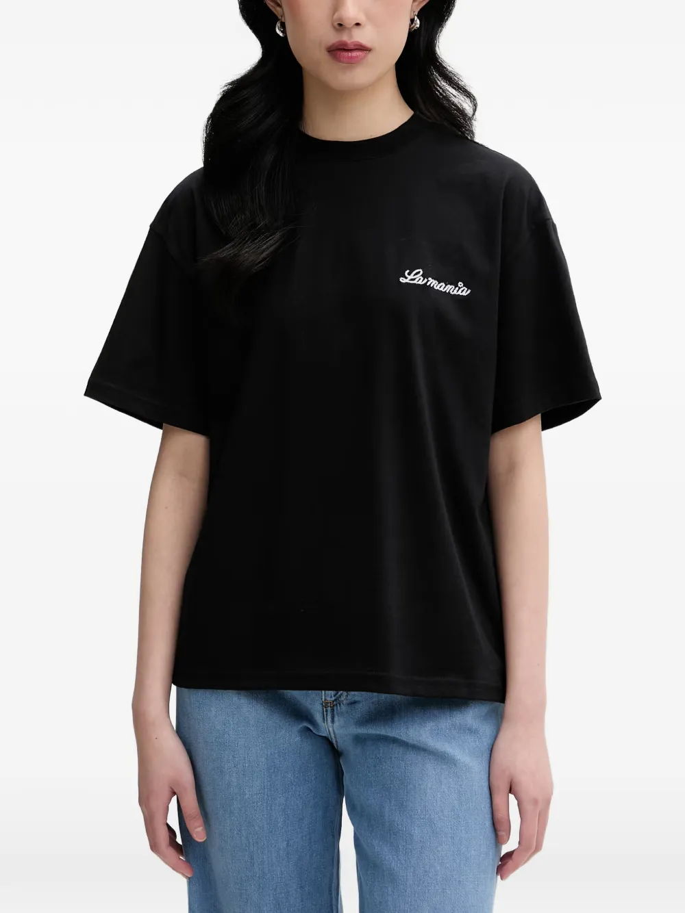 La Mania Carena logo-embroidered T-shirt - Nero