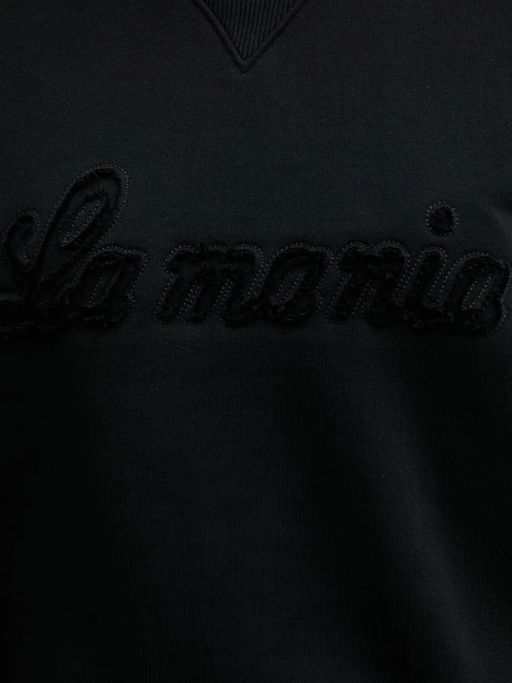 La Mania Brodie sweater met geborduurd logo Zwart