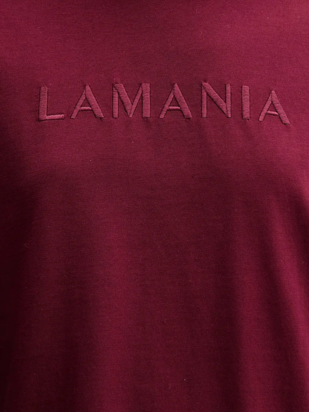 La Mania Melanie T-shirt met geborduurd logo Rood