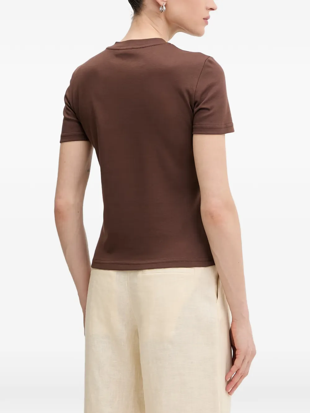 La Mania Ann logo-print T-shirt Bruin