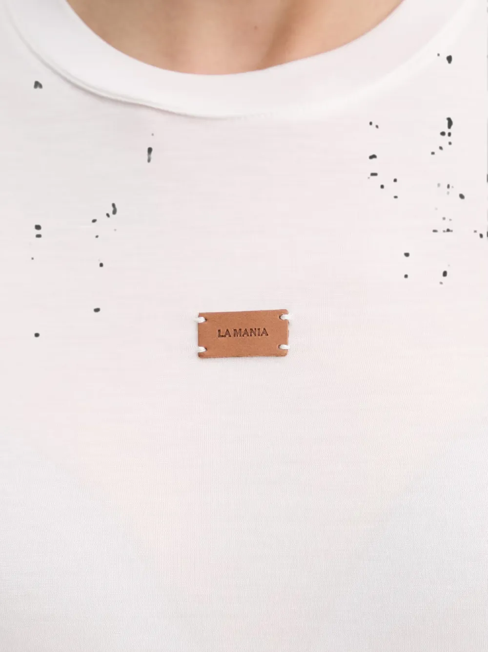 La Mania logo-patch T-shirt Wit