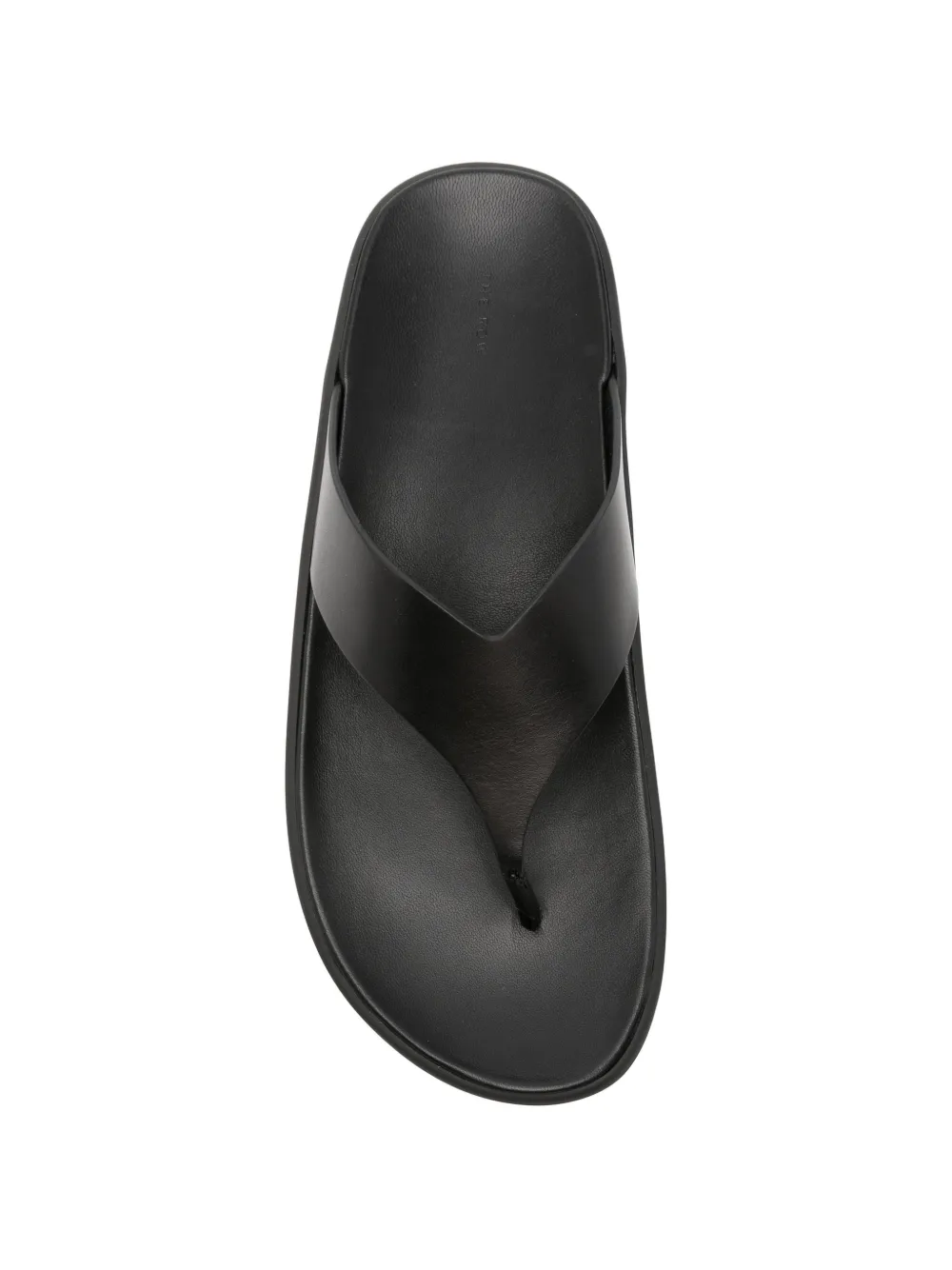 The Row leather flip-flops Zwart