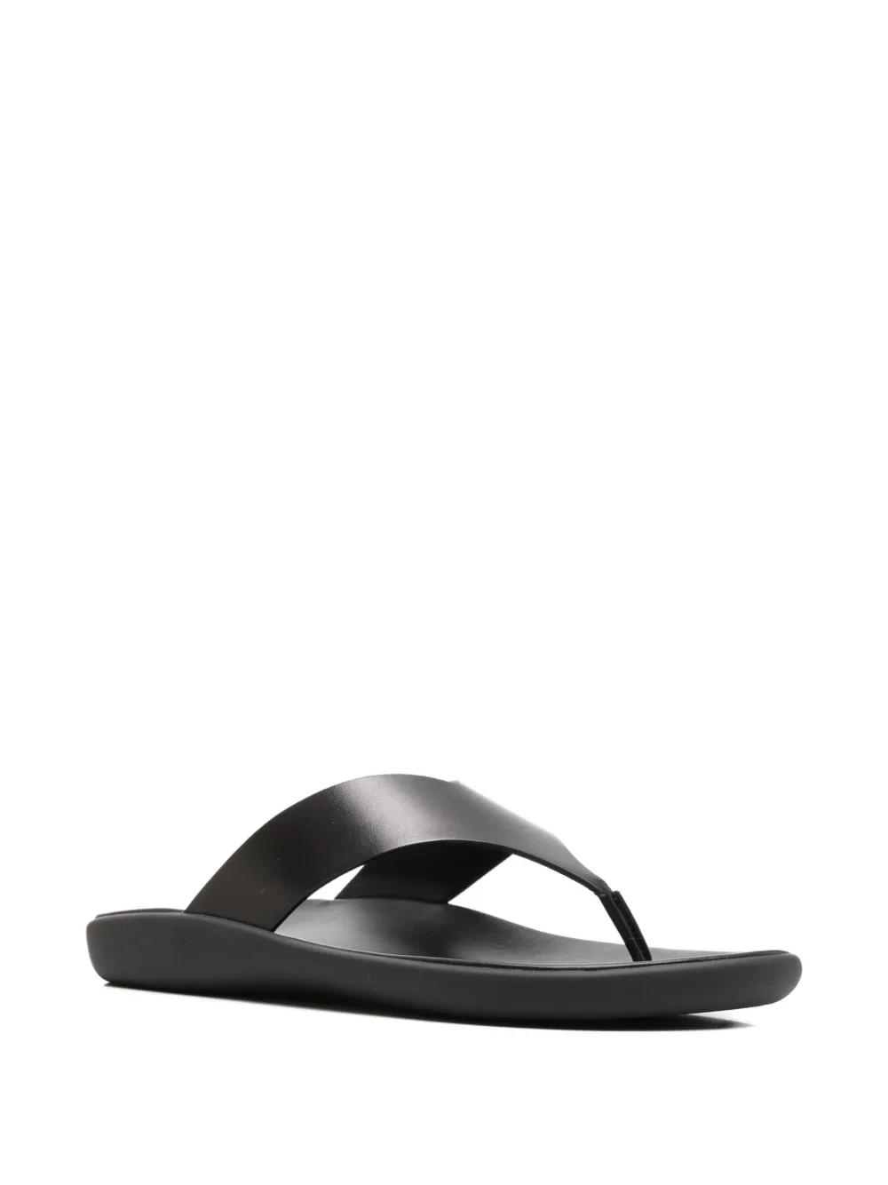 The Row leather flip-flops Zwart