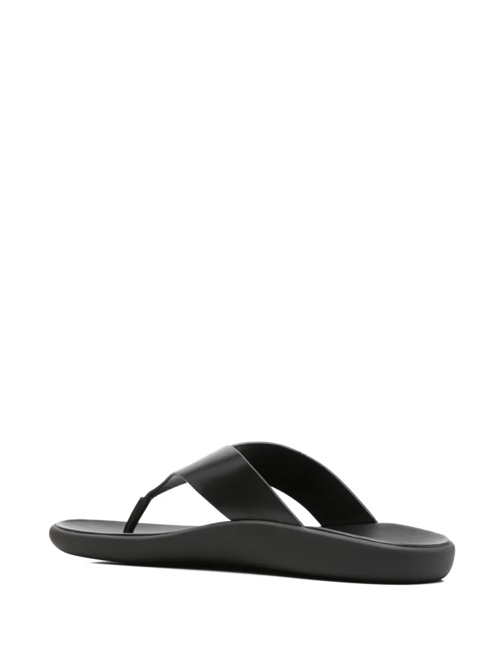 The Row leather flip-flops Zwart