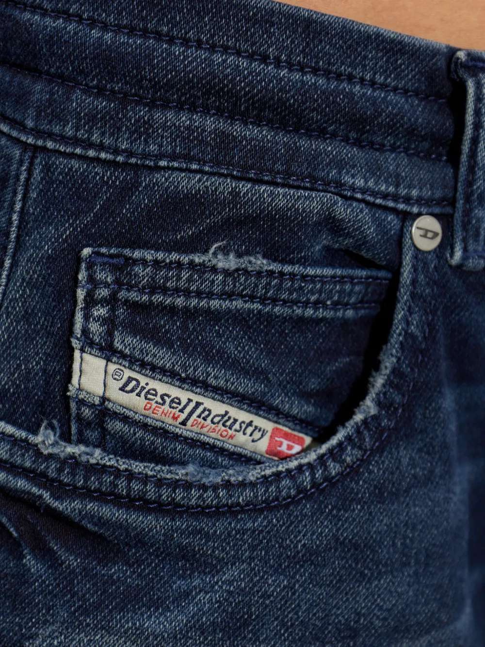 Diesel 2071 D-Meel jeans met trekkoord Blauw