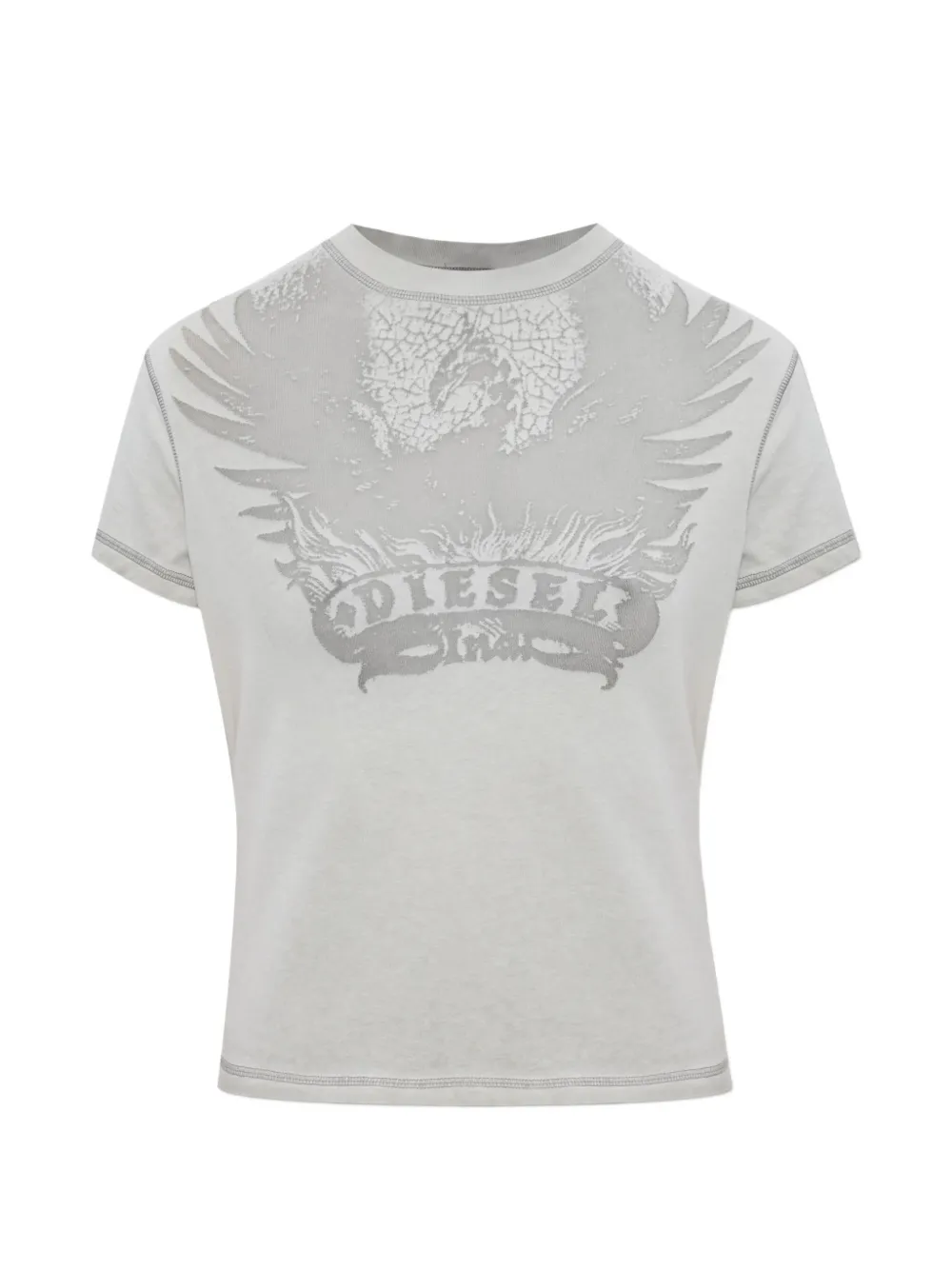 Diesel T-ILA-AA7 graphic-print T-shirt - Grigio