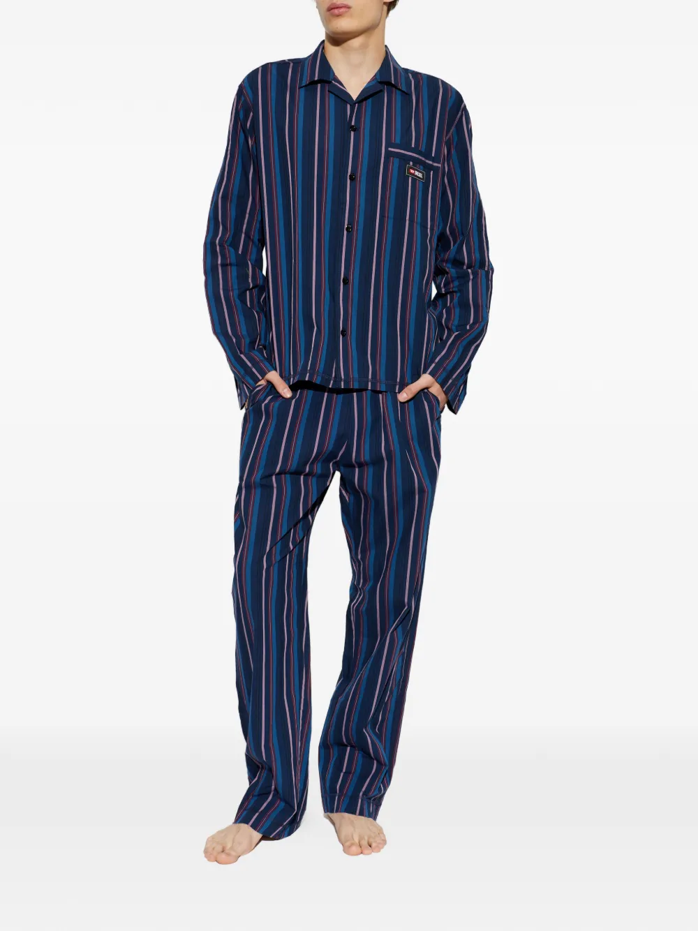  Diesel Pijama A Rayas - Azul 