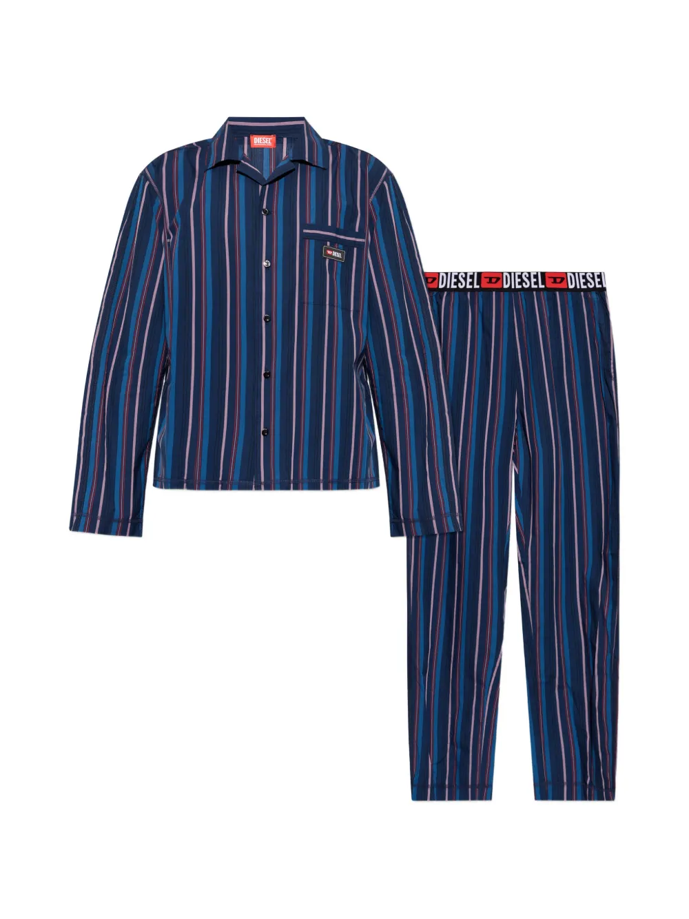 Diesel striped pajamas - Blau