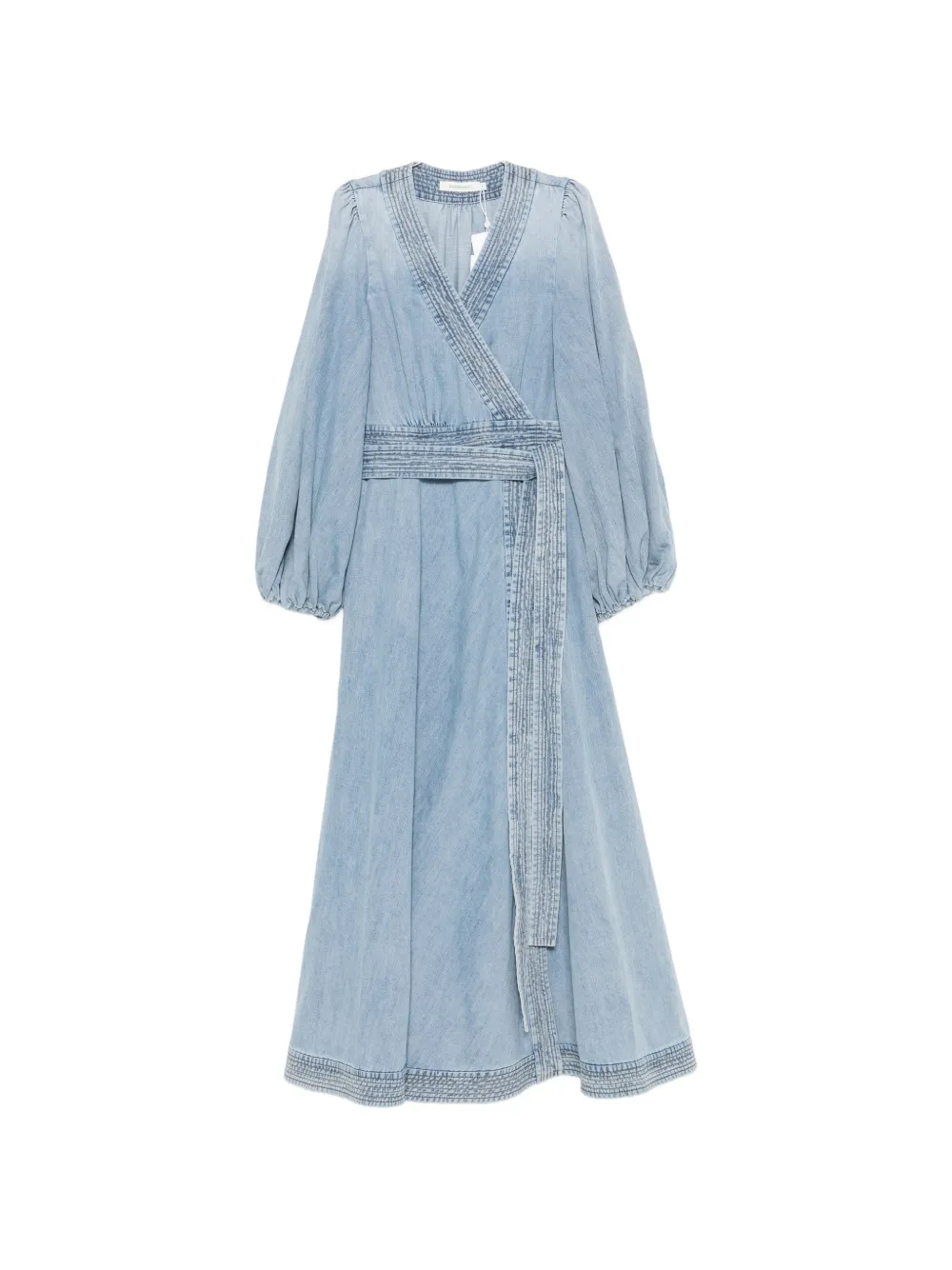 ZIMMERMANN midi Indra belted wrap dress - Blu