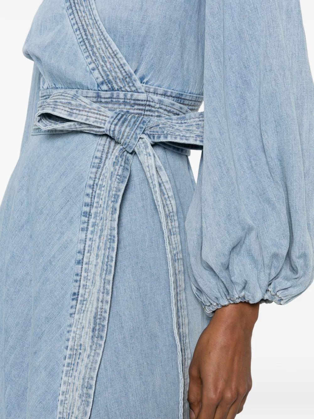 ZIMMERMANN Midi-wikkeljurk met ceintuur Blauw