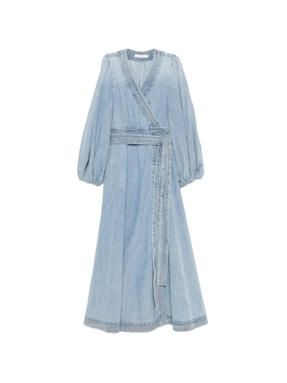 ZIMMERMANN midi Indra belted wrap dress - Blu