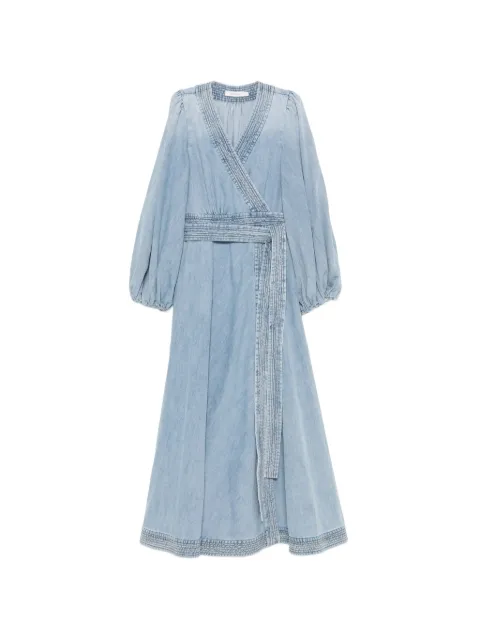 ZIMMERMANN midi Indra belted wrap dress