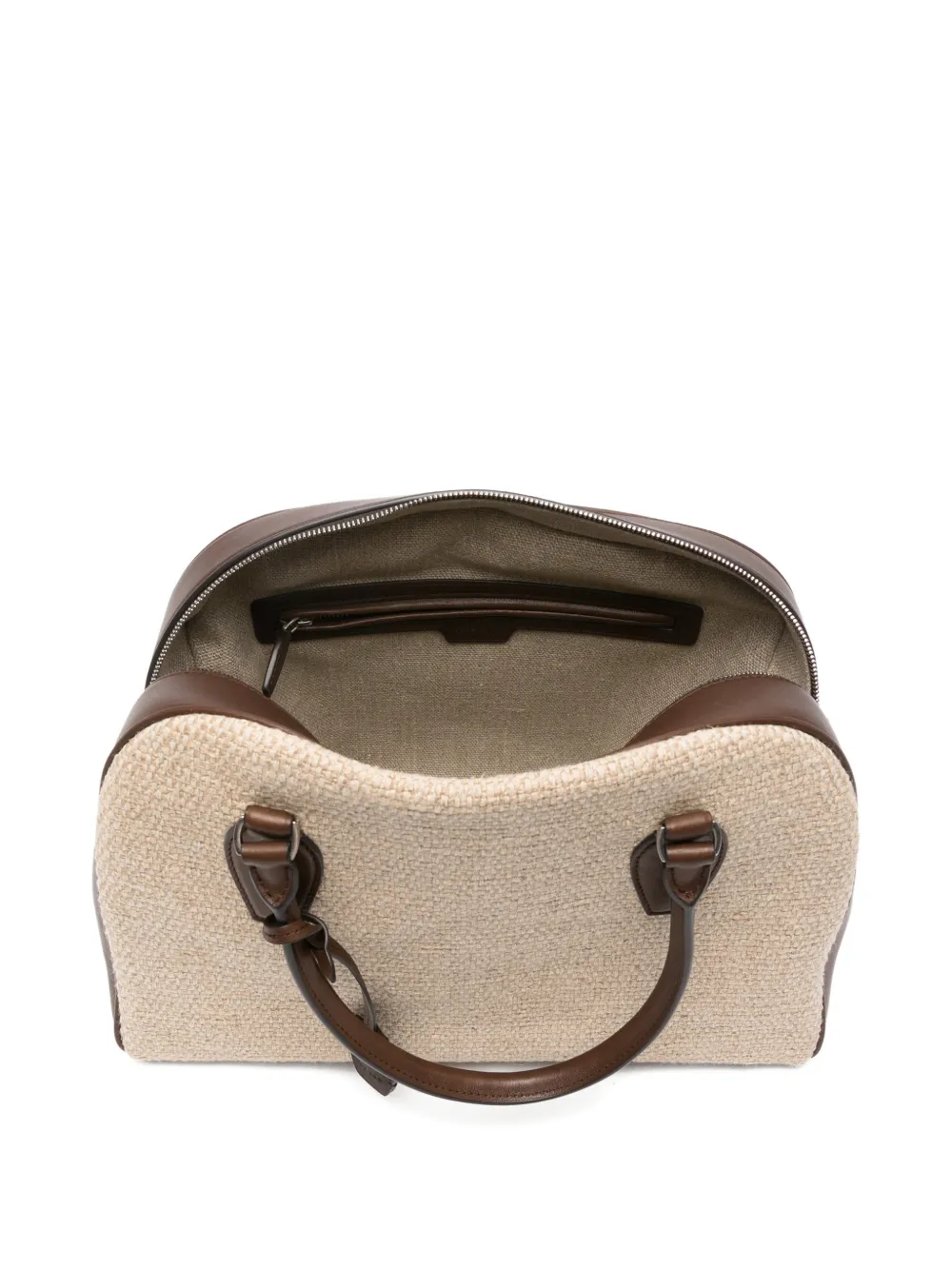 The Row India shopper met leren afwerking Beige