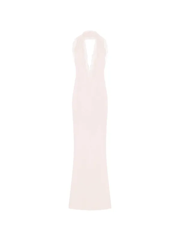 16Arlington Malena Lace-trimmed Satin Dress in Pink