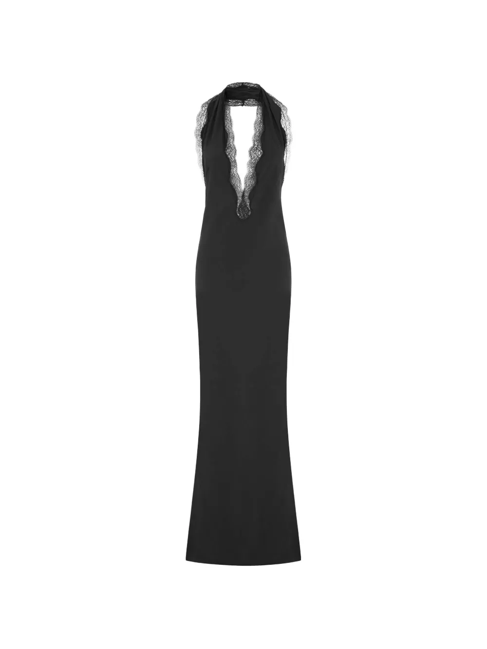 16Arlington Malena lace-trim gown - Black