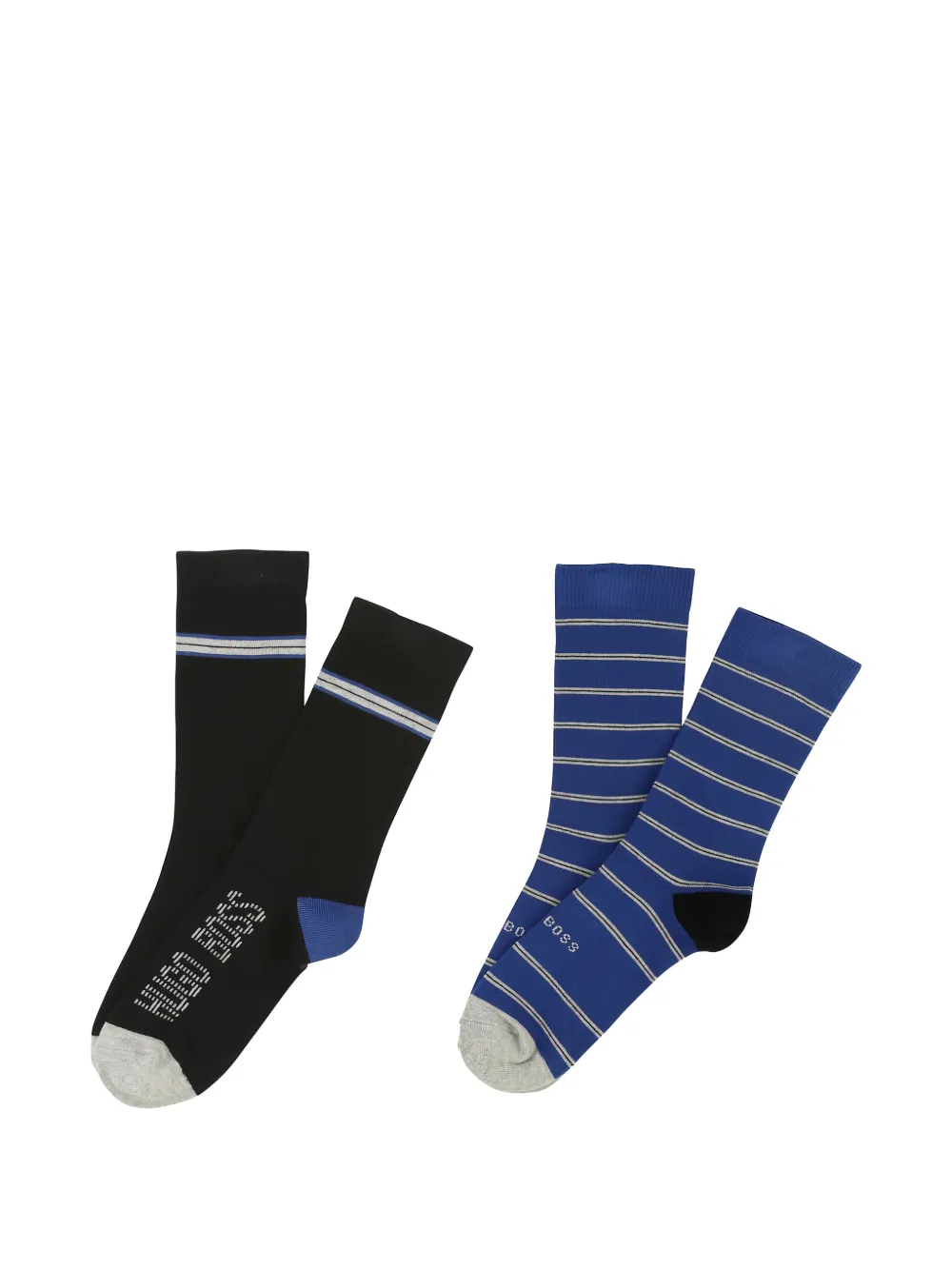 Bosswear Kids' Striped Socks (set Of Two) In Multi