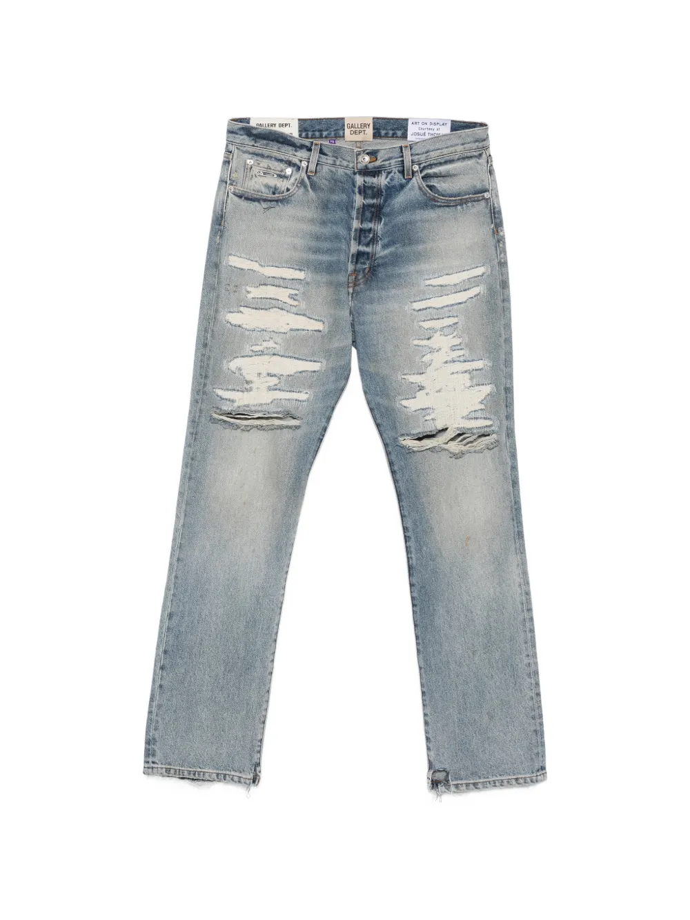 GALLERY DEPT. belt-loop distressed jeans - Blu