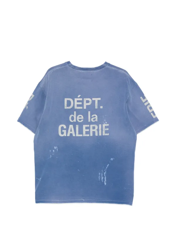 gallerydept Tシャツ GALLERY DEPT. paint-splatter logo-print T-shirt | Blue | FARFETCH