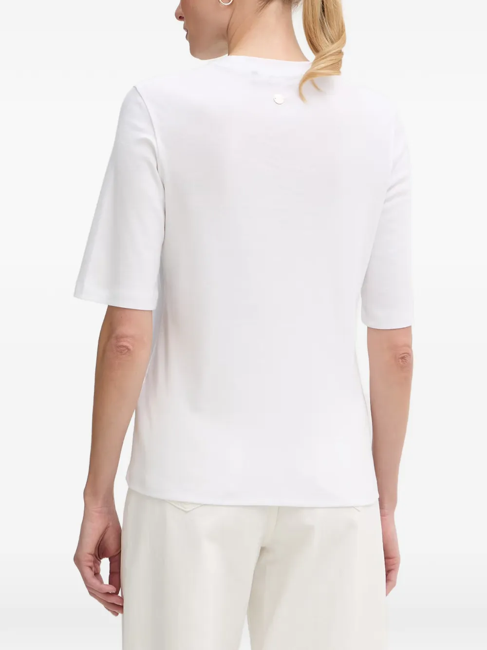 Joop! Tonja T-shirt verfraaid met logo en zak Wit