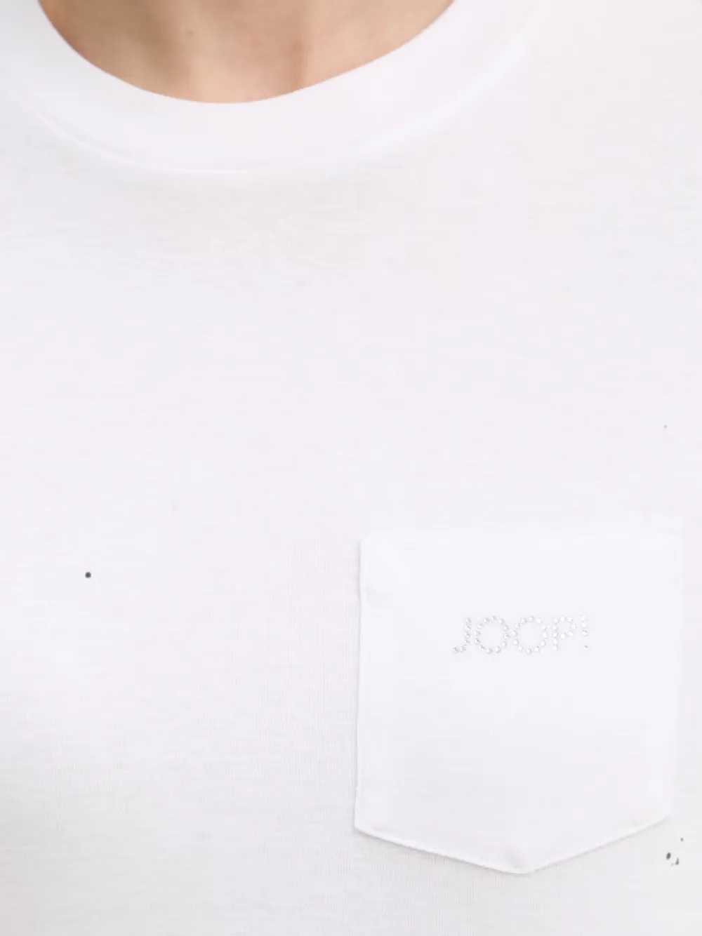 Joop! Tonja T-shirt verfraaid met logo en zak Wit