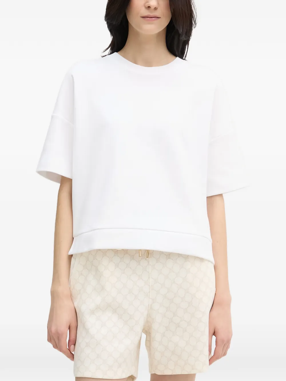 Joop! Tilina short-sleeve drop-shoulder T-shirt - Bianco