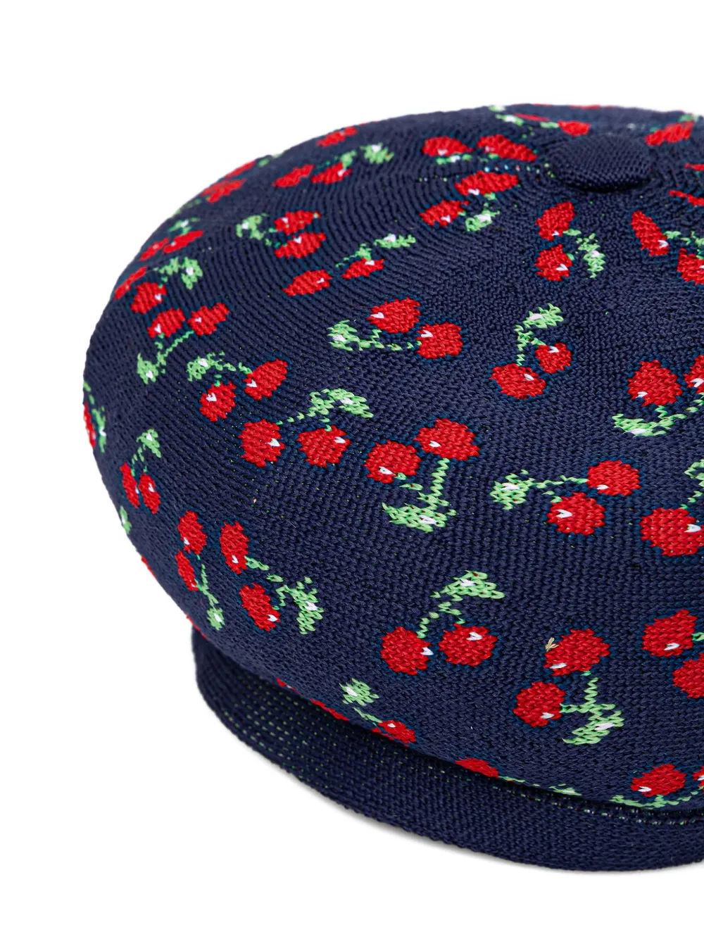 Kangol Tropic baret met kersenpatroon Blauw