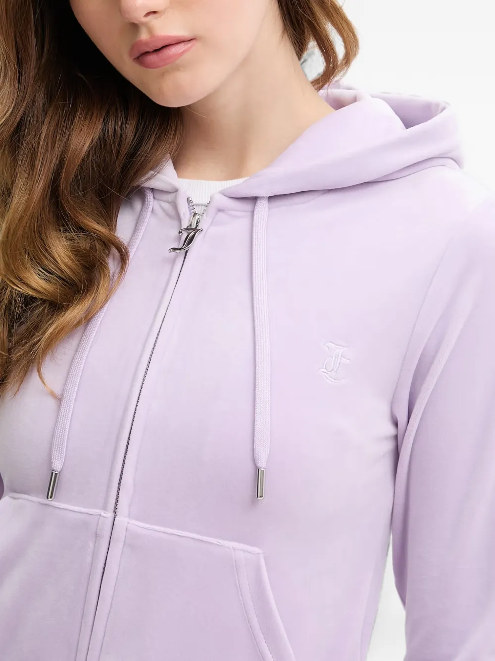 Juicy Couture Hoodie met geborduurd logo Paars