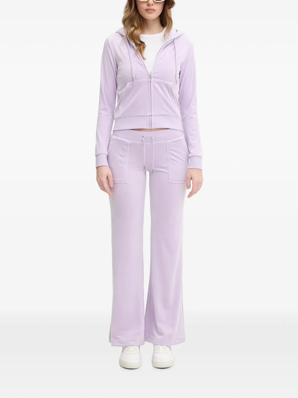 Juicy Couture Hoodie met geborduurd logo Paars