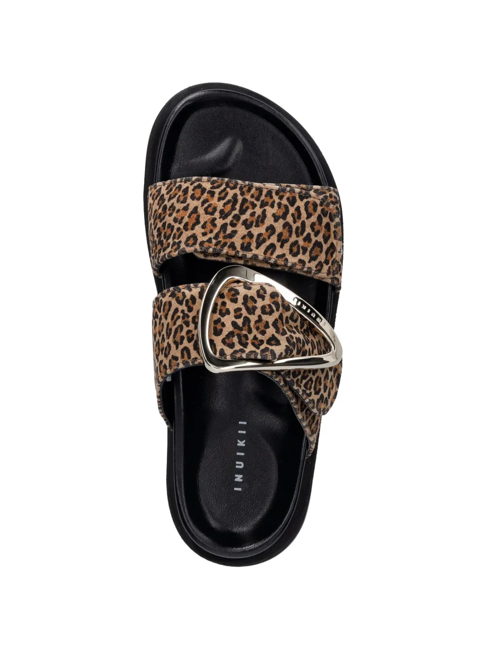 Inuikii Dreamer Buckle leopard-print sandals Bruin